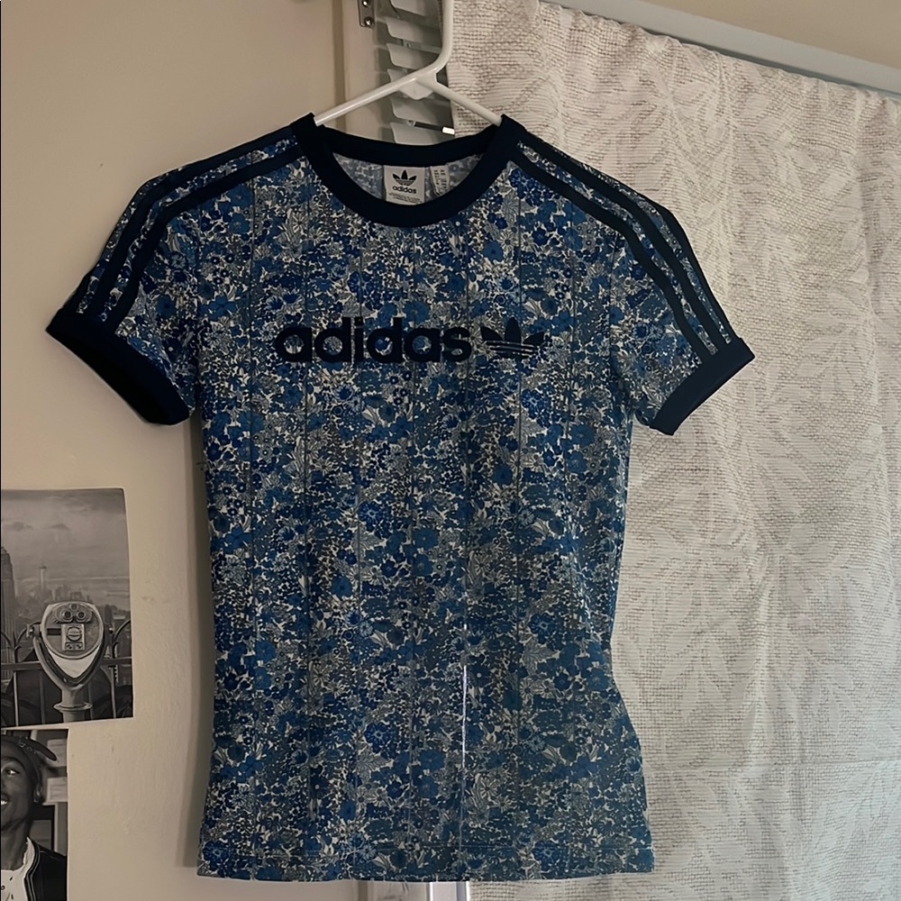 Adidas Navy Floral Tee